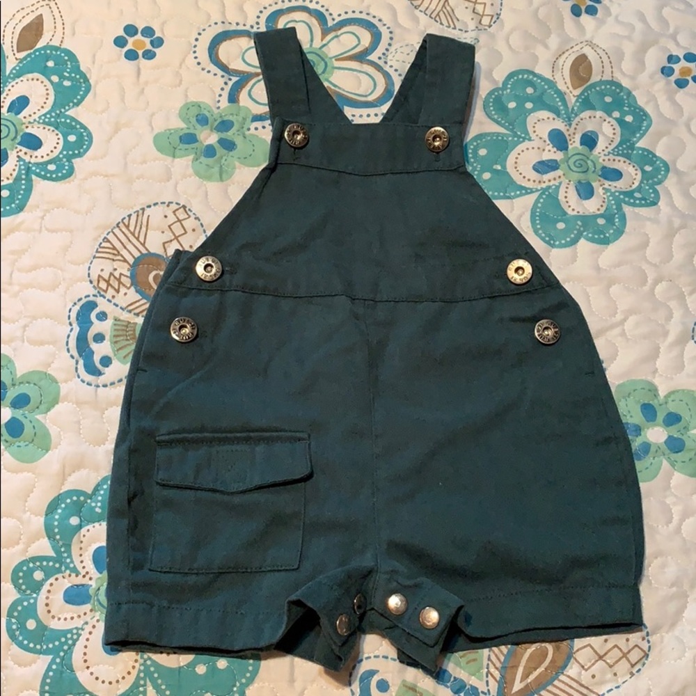 Green jean like overalls